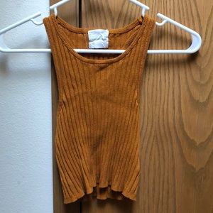 Orange Silence + Noise Crop Top